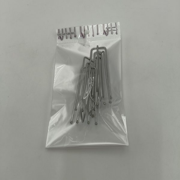 Stainless Steel Drapery Hook and Pin for Pleated Drapes 4 Prongs Pinch Pleat Clips Traverse Pleater 4 End Curtain Hooks - Image 6