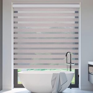 Blinds for Windows Free-Stop Roller Shades Dual Layer Light Filtering Privacy for Day and Night, Home,Office,Bedroom,Bathroom
