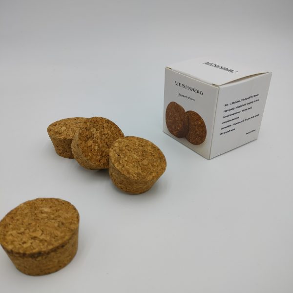4-Pack Cork Stoppers - 1.53 x 1.29 x 0.78 in Brown Cork - Fits Mason Jars & Wine Bottles - Secure Seal for Glass Bottles, Crafts & DIY Projects - Image 6